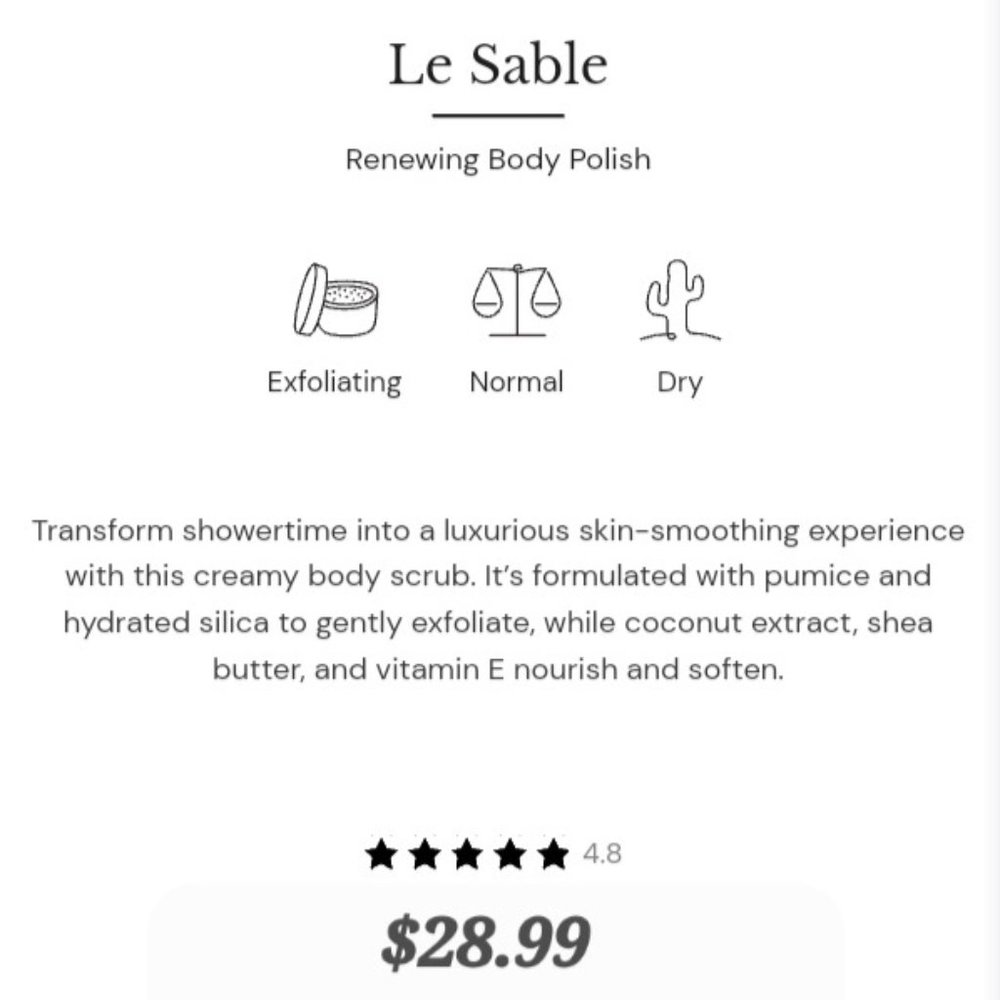 'L'ANGE' "LE SABLE" 'MIDSUMMER' RENEWING BODY POLISH - Picture 12 of 16